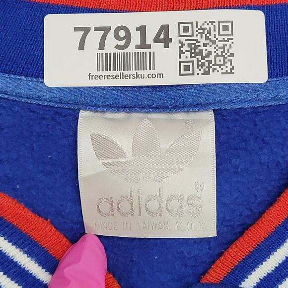 Vintage 80s ADIDAS Track Jacket 2XL 26x25 Cropped Boxy - Picture 8 of 13